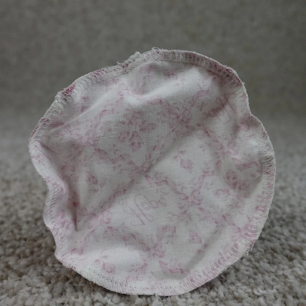 Longaberger 2009 Horizon of Hope Basket Liner Pink Floral Toile Scalloped Trim